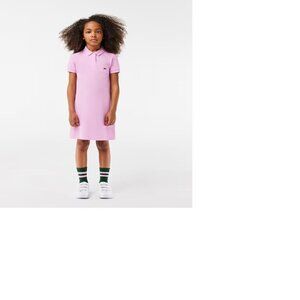 Lacoste Kids' Piqué Polo Dress Pink Size 2